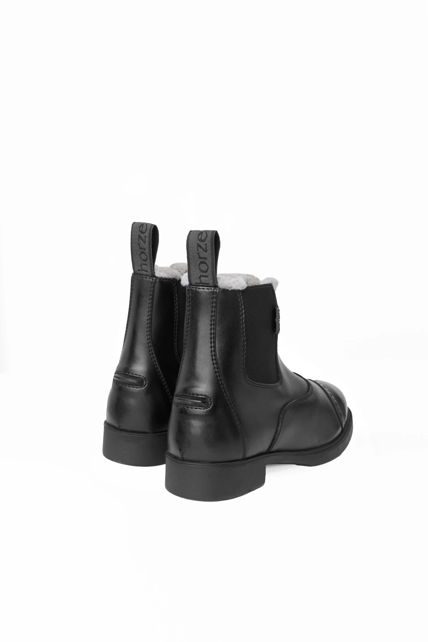 Horze Wexford Kids Front-Zip Jodhpur Winter Boots with Faux Fur