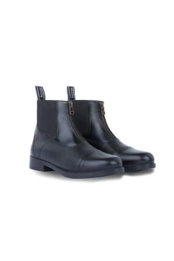 Horze Women's Leather Jodhpur Boots With Front Zip