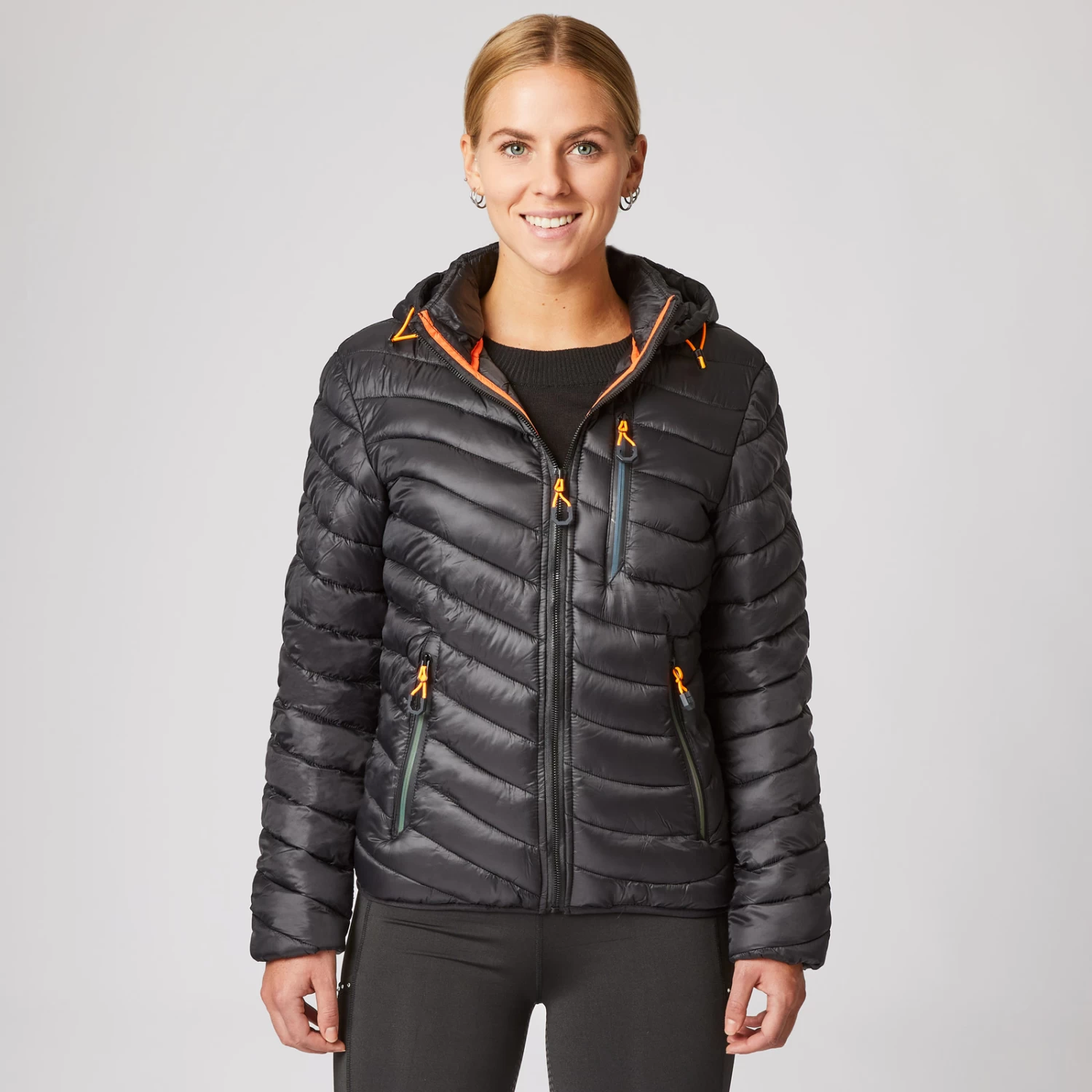 Women's Puffer Riding Jacket with Hood