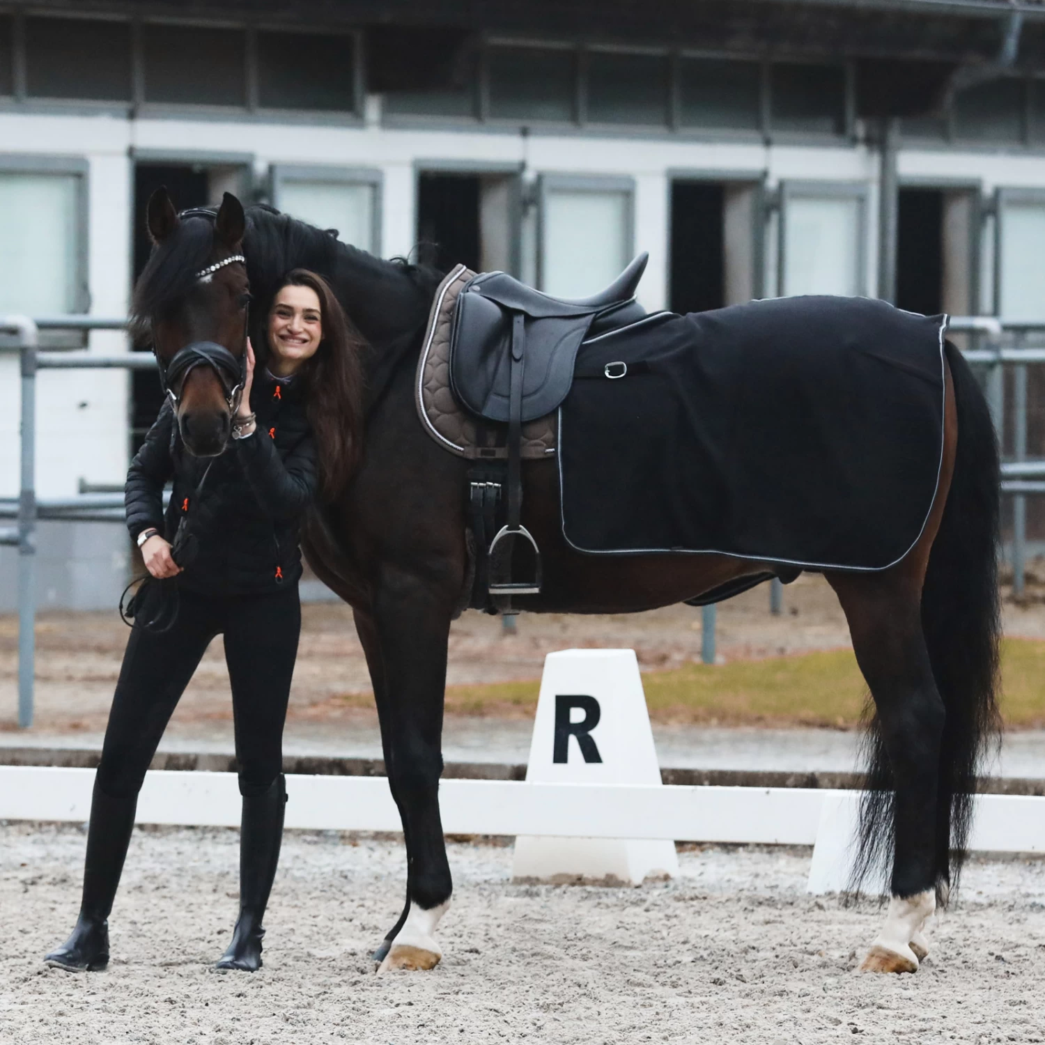 Women's Puffer Riding Jacket with Hood