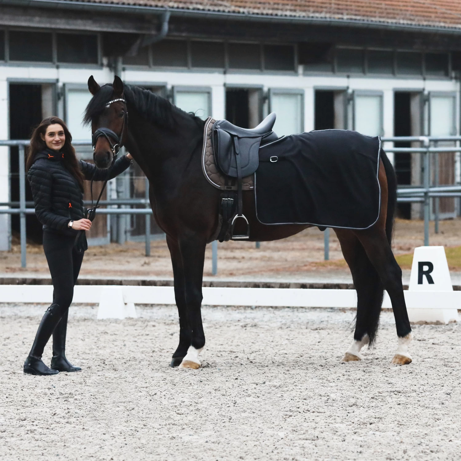 Women's Puffer Riding Jacket with Hood