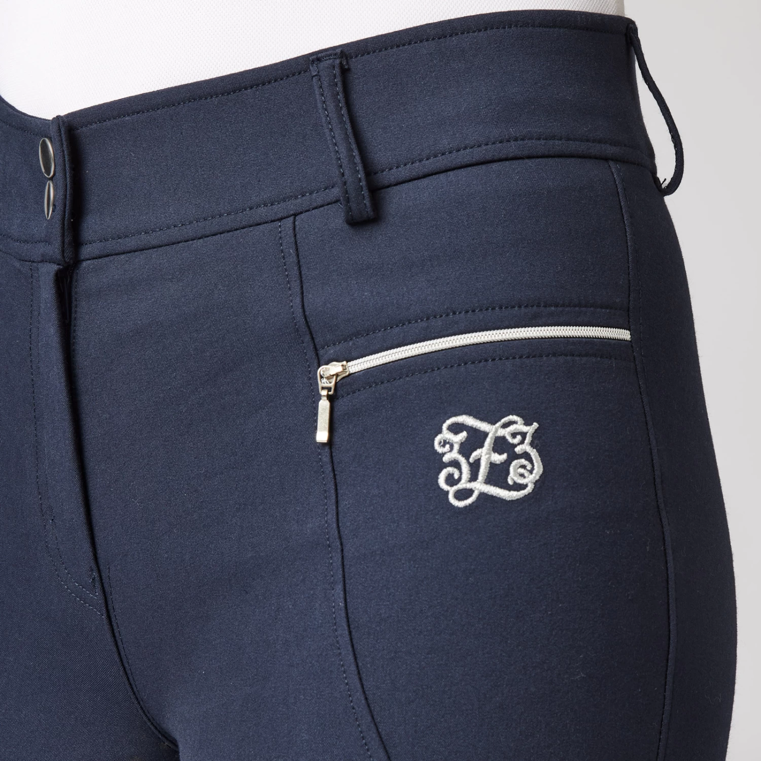 Women's High Waist Full Seat Breeches with Mesh