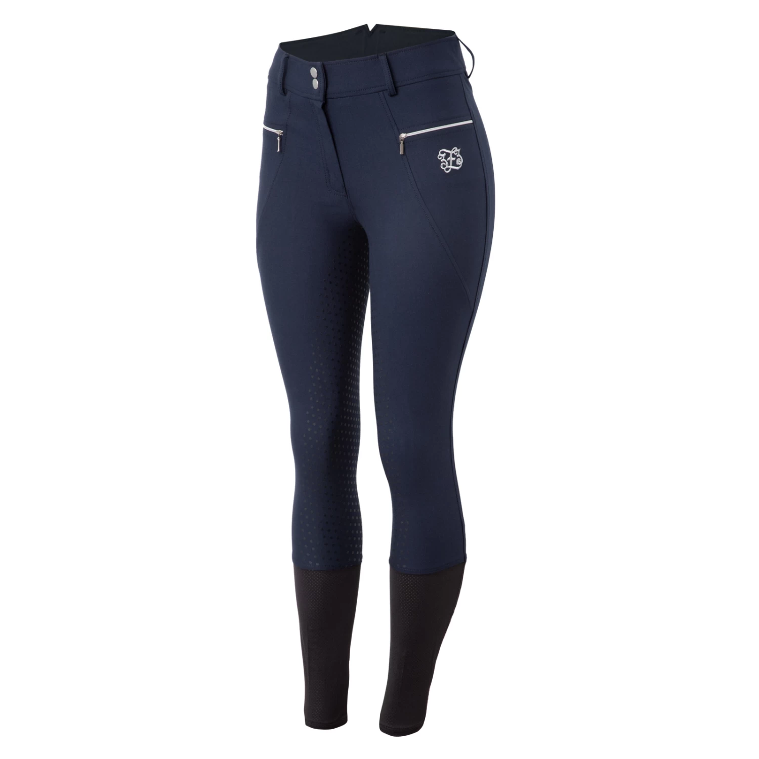 Women's High Waist Full Seat Breeches with Mesh