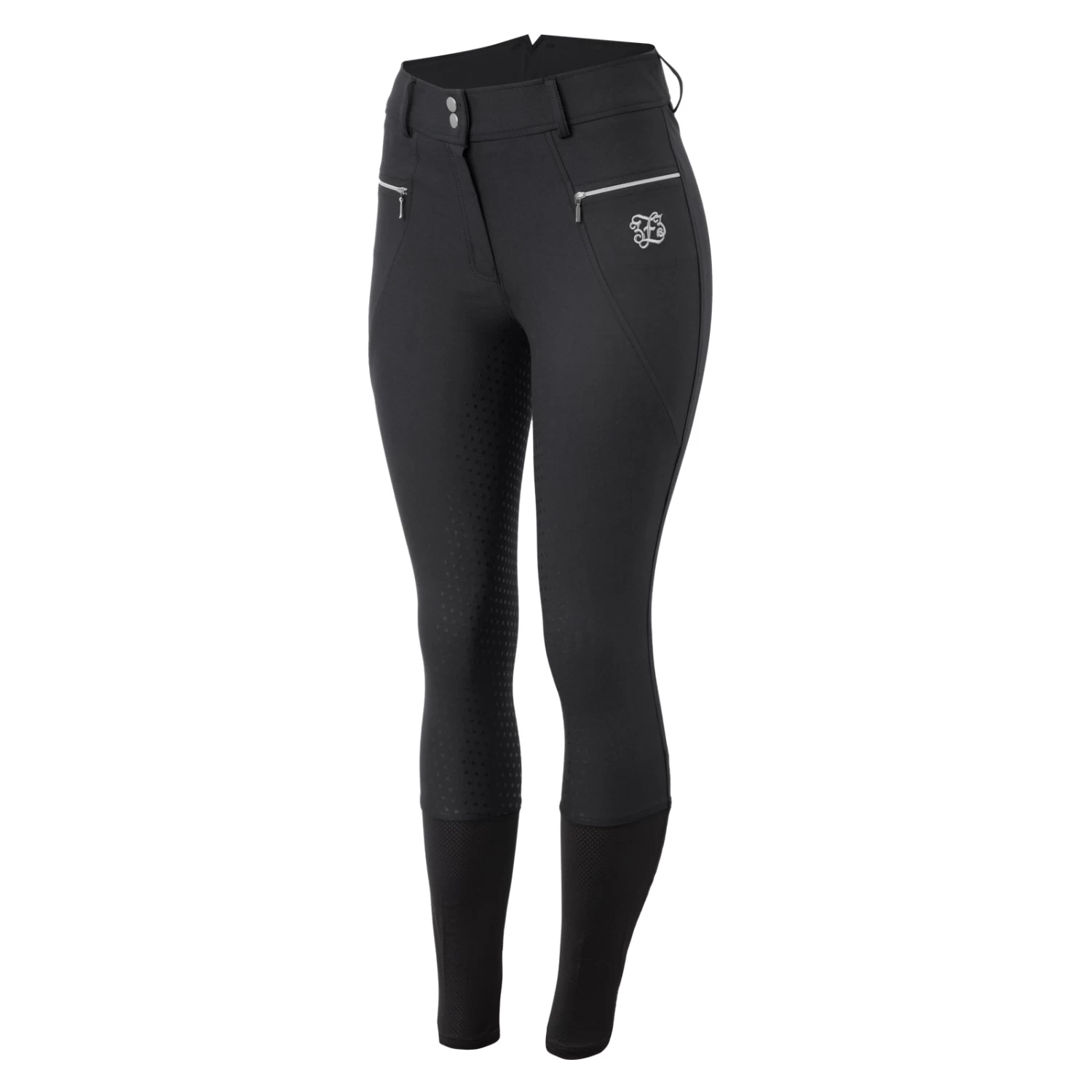 Women's High Waist Full Seat Breeches with Mesh