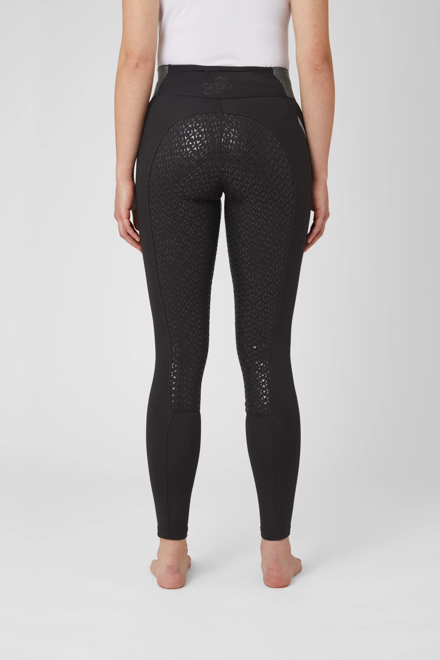 Full Seat Riding Tights for Women with Glitter Waist