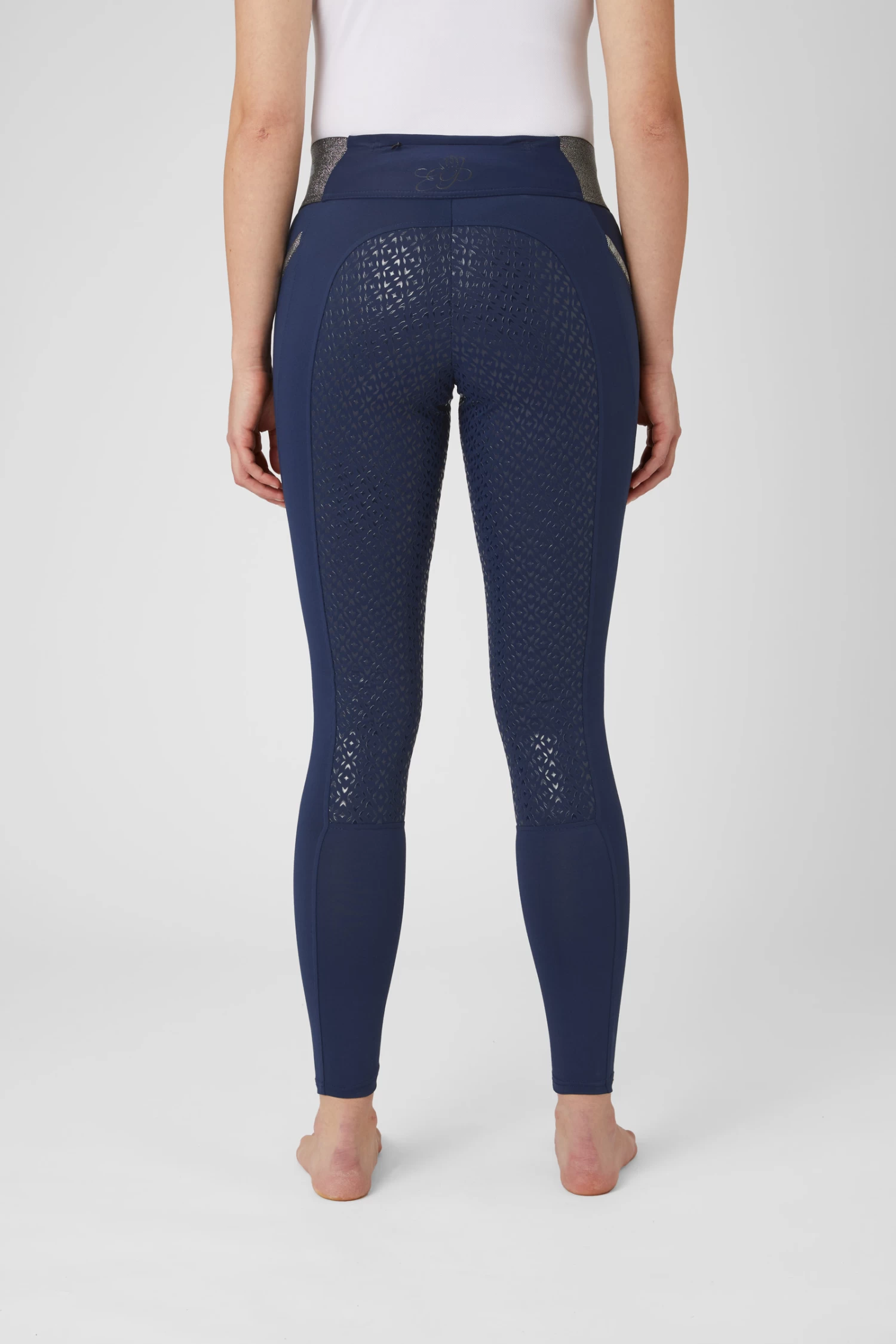 Full Seat Riding Tights for Women with Glitter Waist