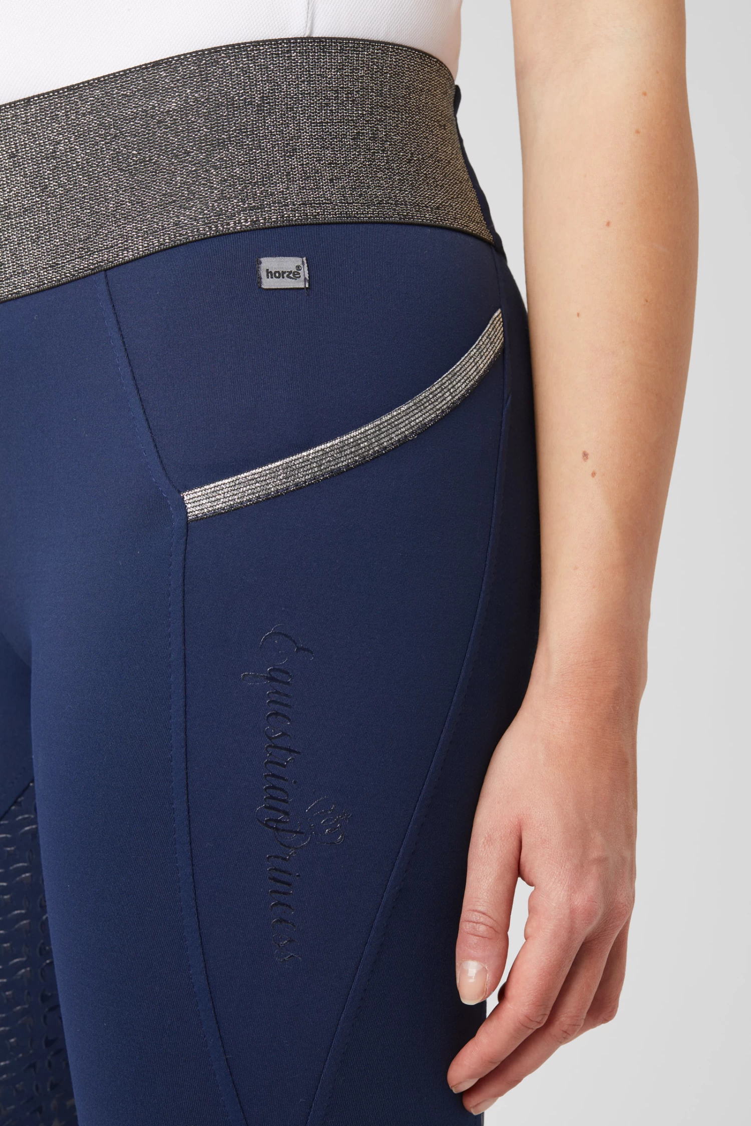 Full Seat Riding Tights for Women with Glitter Waist