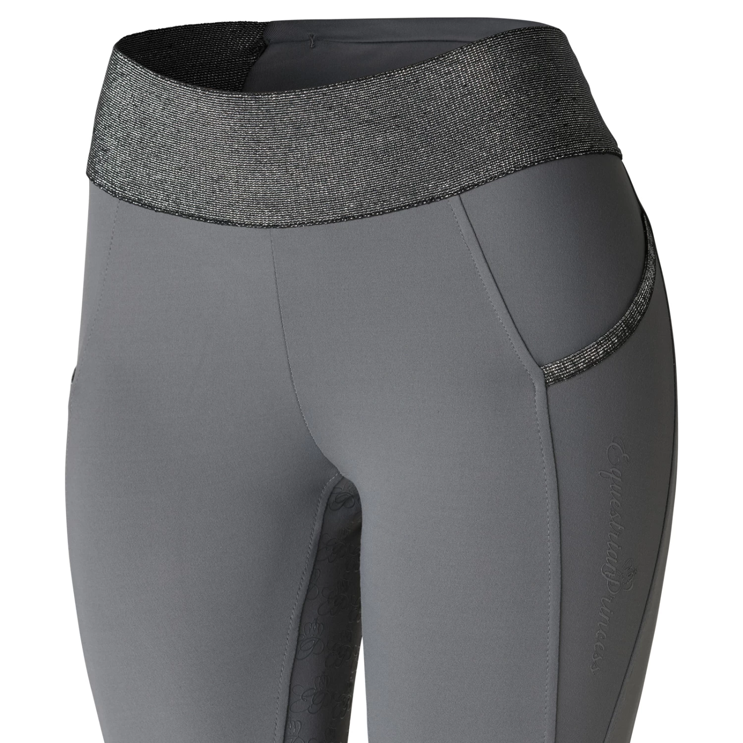Full Seat Riding Tights for Women with Glitter Waist
