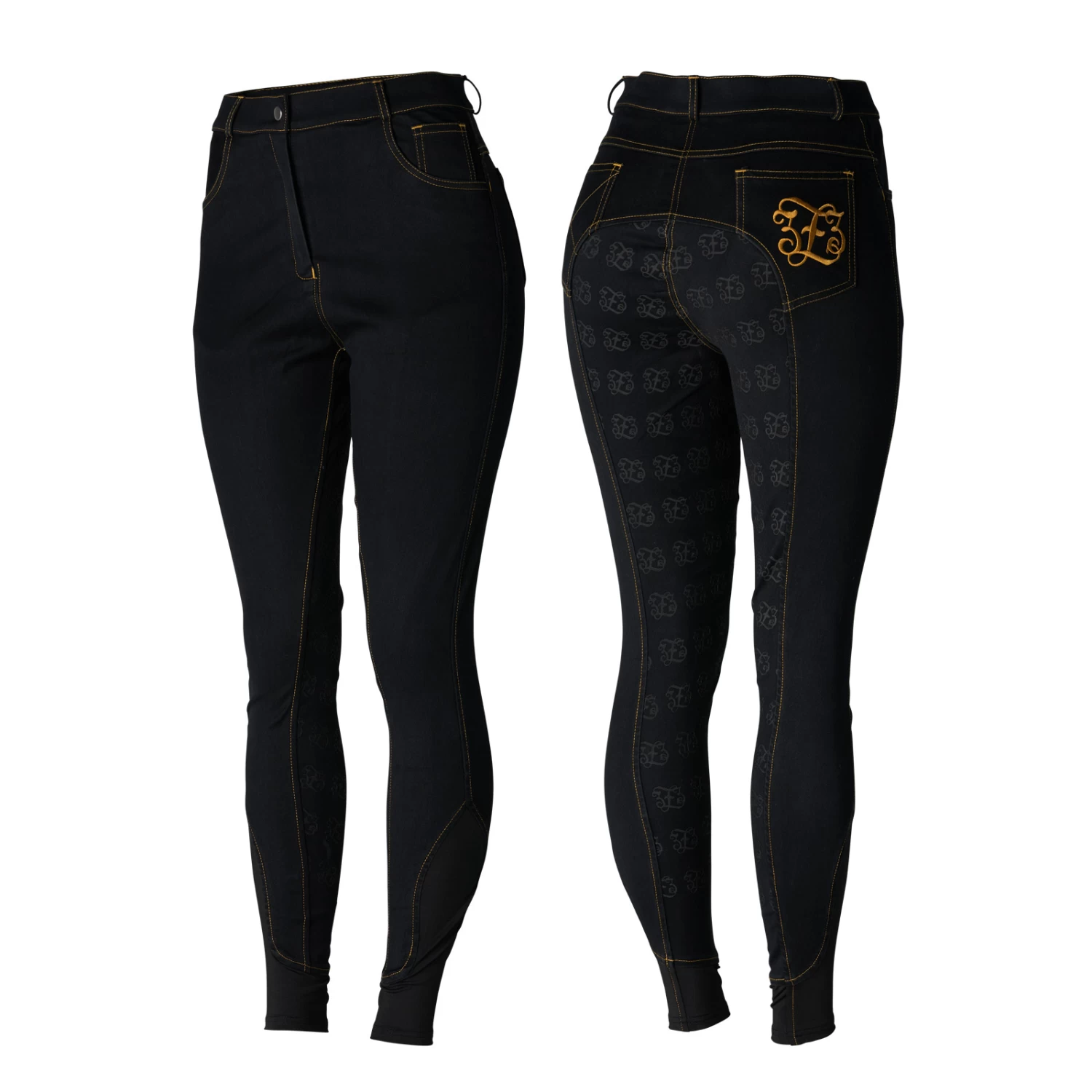 Women's Denim High Waist Full Seat Breeches