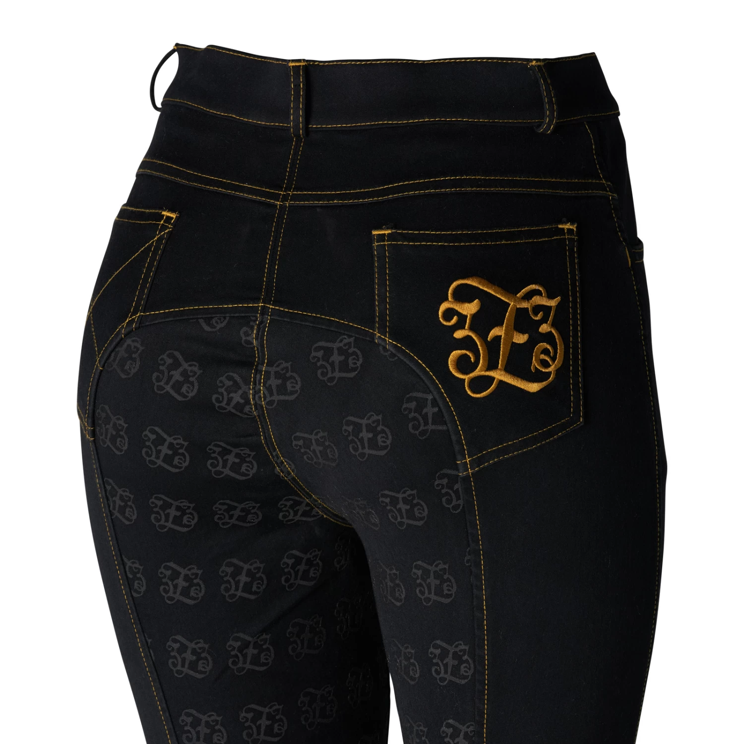 Women's Denim High Waist Full Seat Breeches