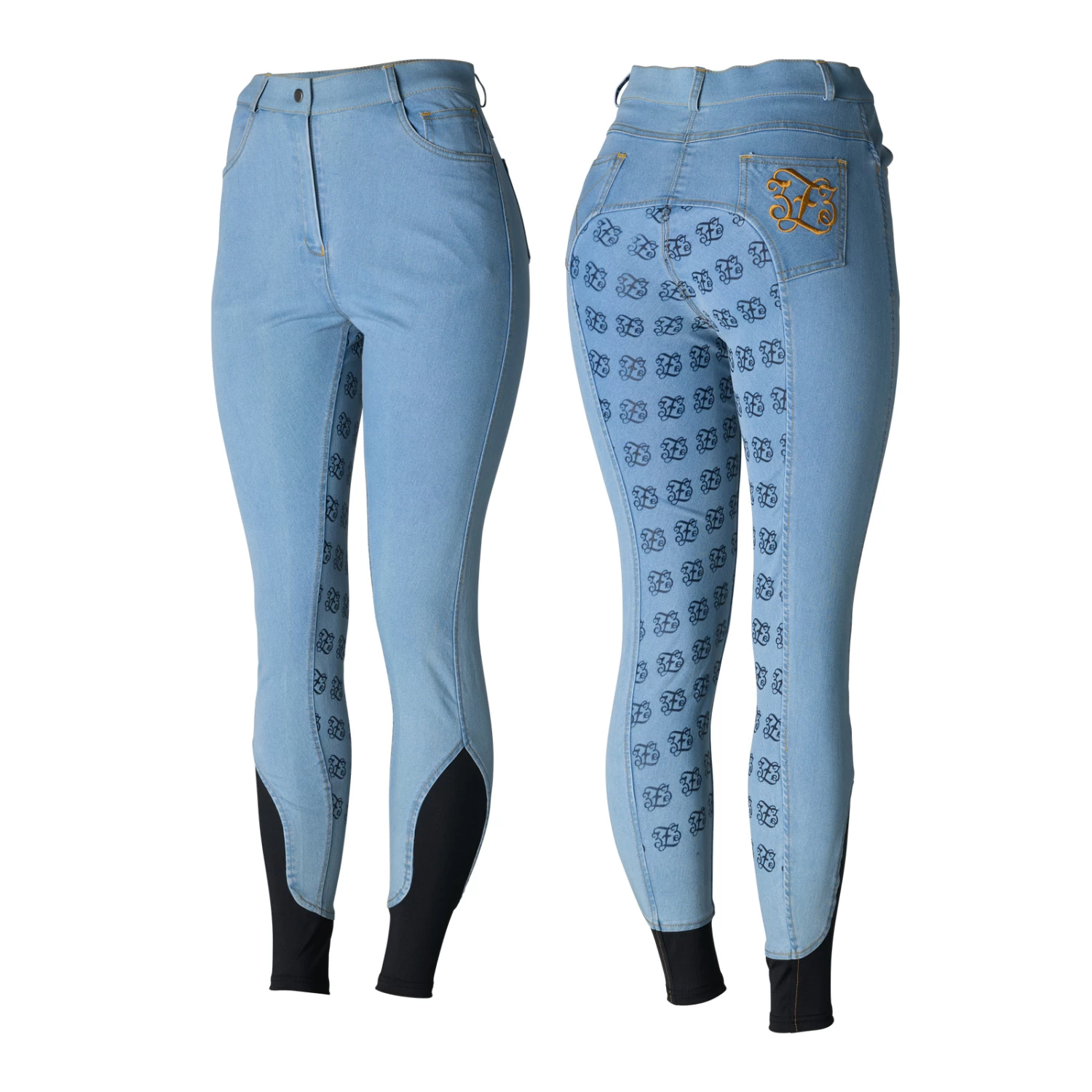 Women's Denim High Waist Full Seat Breeches