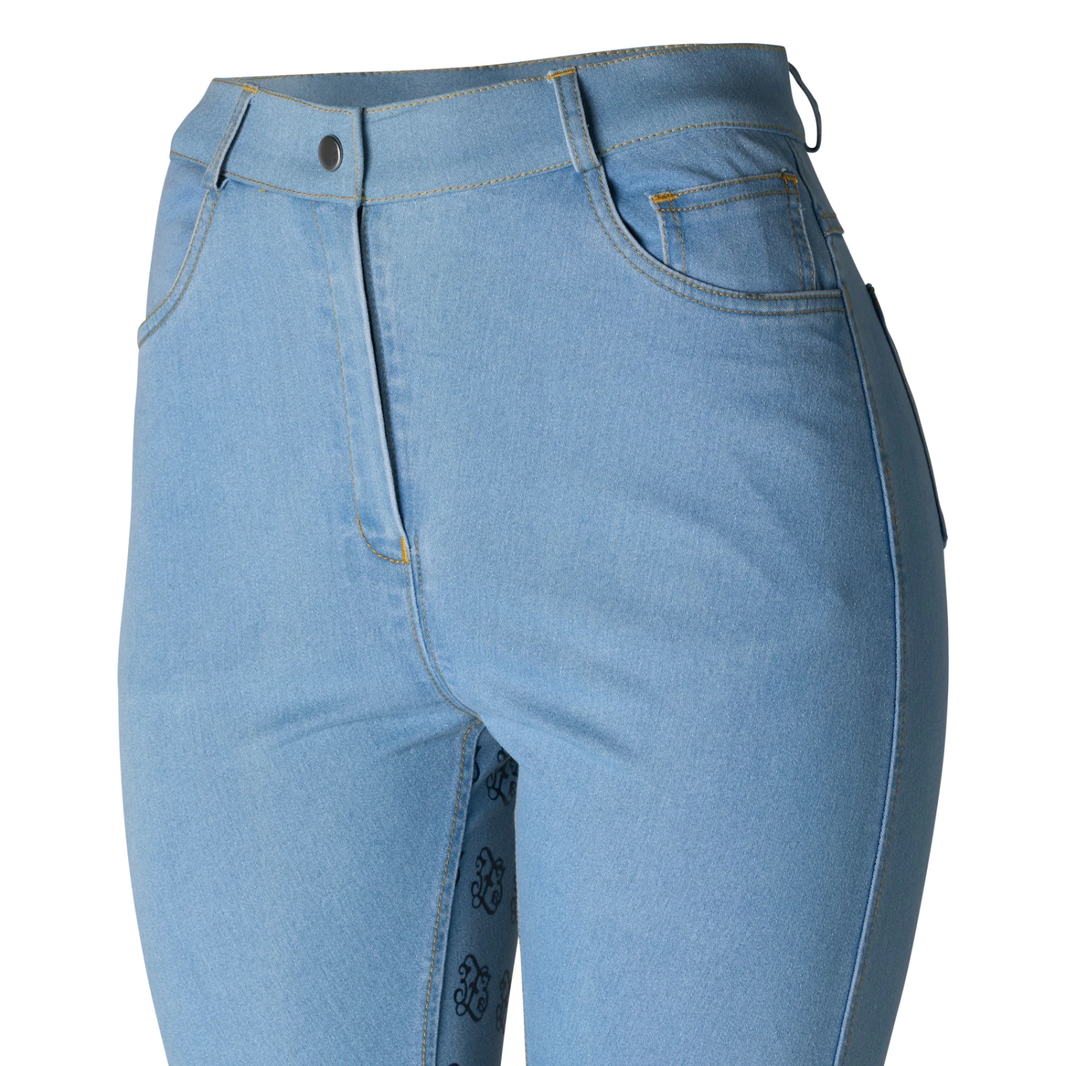 Women's Denim High Waist Full Seat Breeches