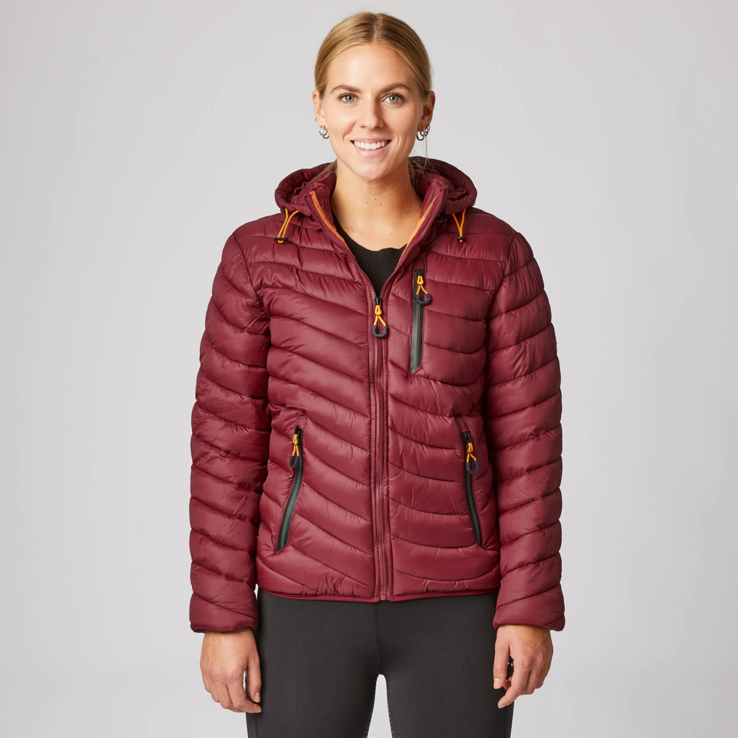 Women's Puffer Riding Jacket with Hood
