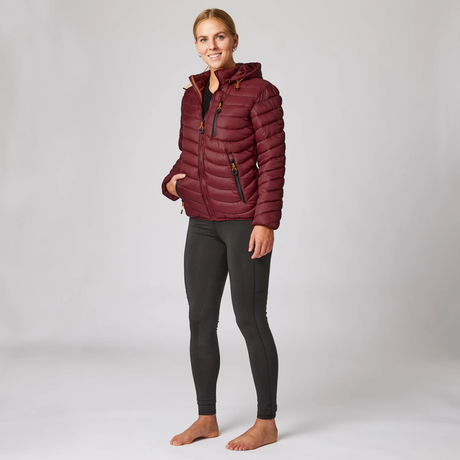 Women's Puffer Riding Jacket with Hood