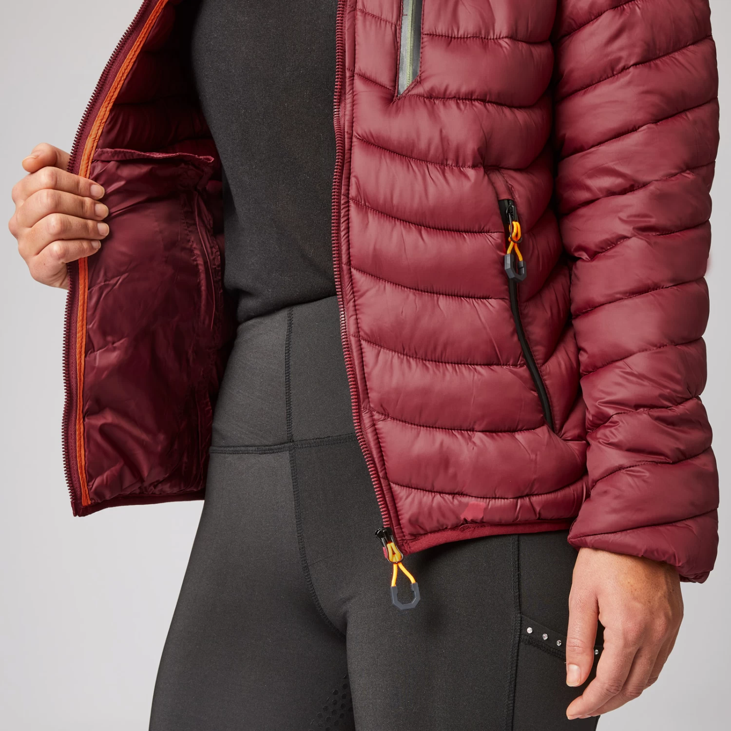 Women's Puffer Riding Jacket with Hood